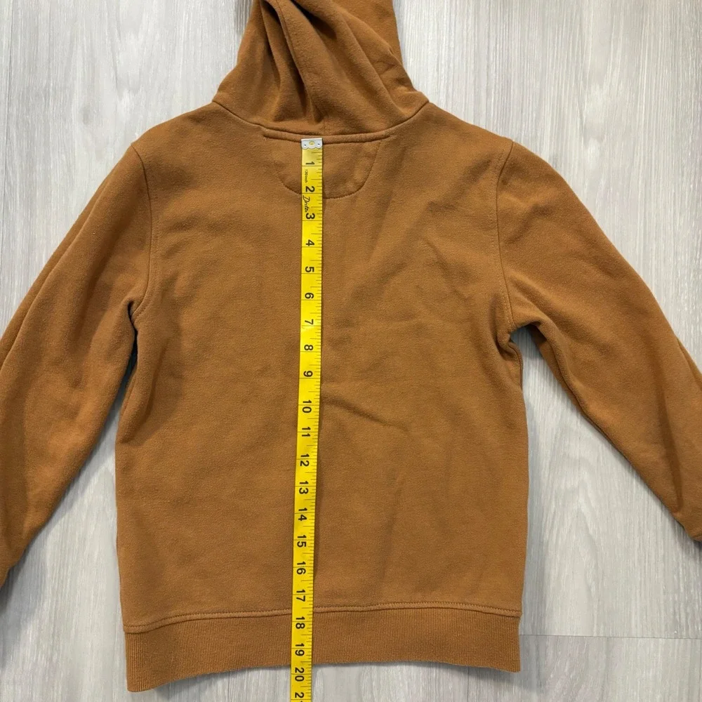 Timberland Hooded Sweatshirt Kids Brown Logo Pullover Boys Girls Size 10